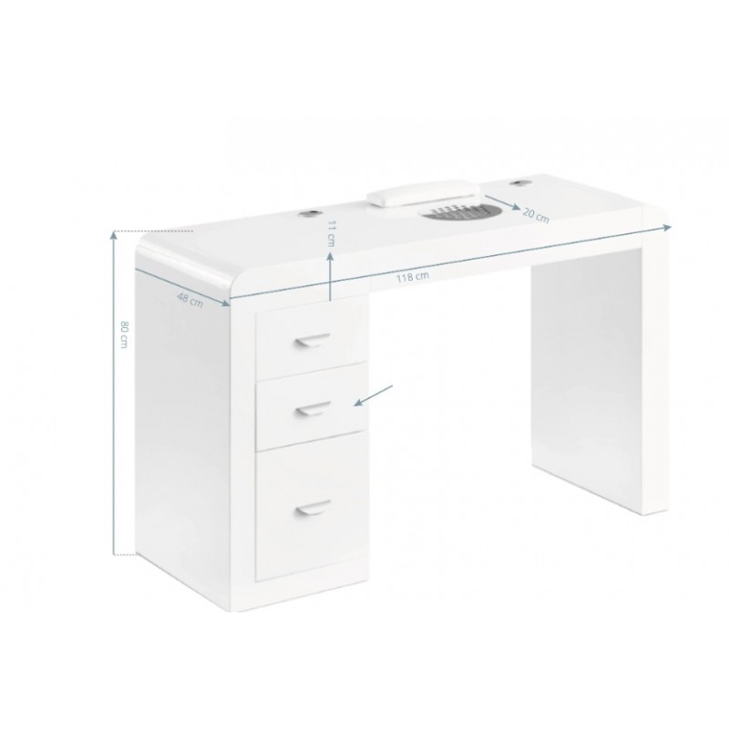 Cosmetische bureau wit Cosmetische bureau wit