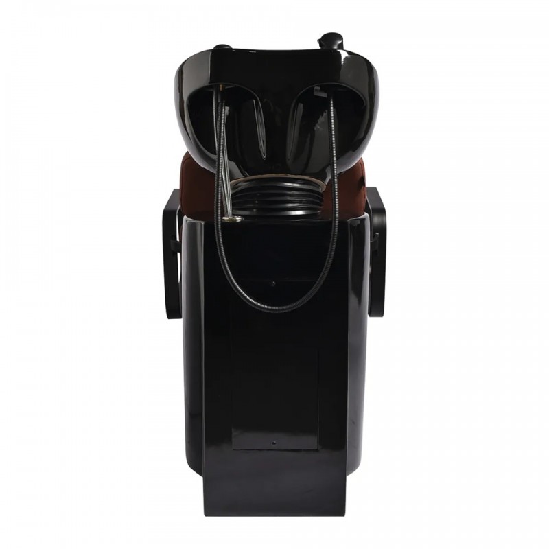 Kapperstoel bruin met wasbak Kapperstoel bruin met wasbak