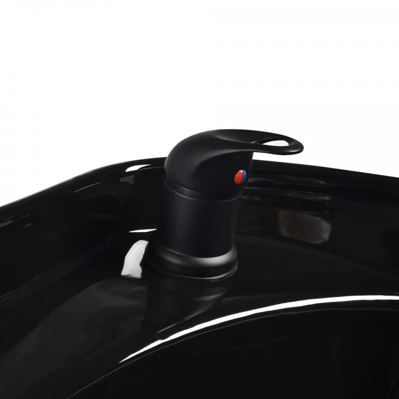 Kapperstoel bruin met wasbak Kapperstoel bruin met wasbak