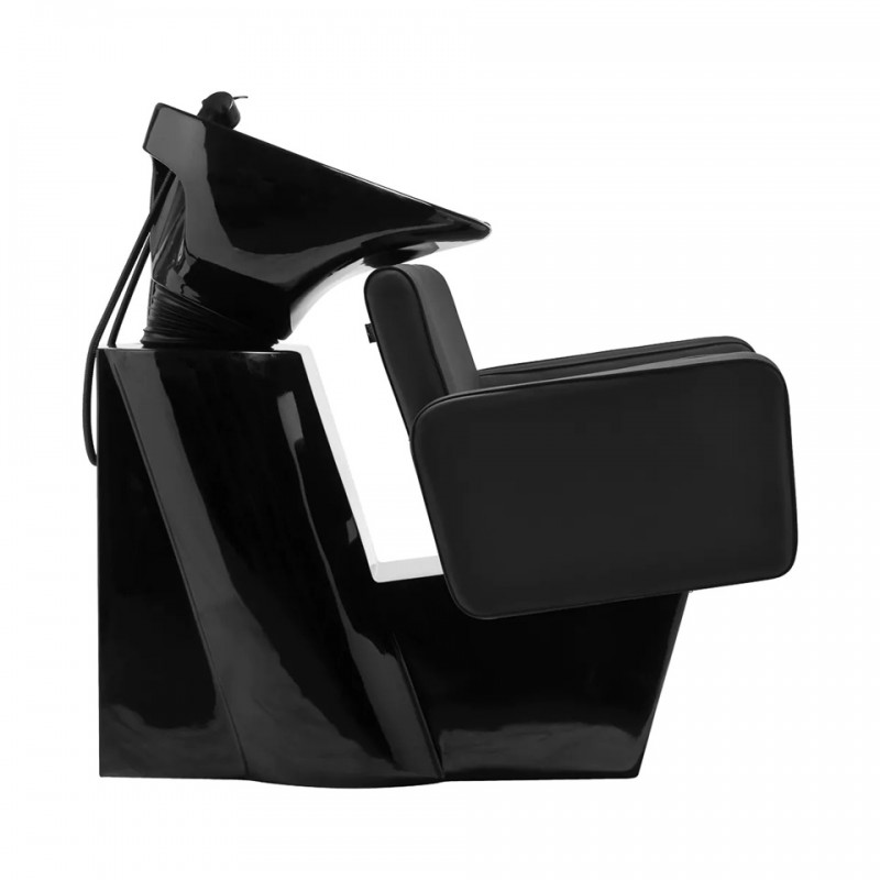 Kapperstoel met wasbak zwart Kapperstoel met wasbak zwart