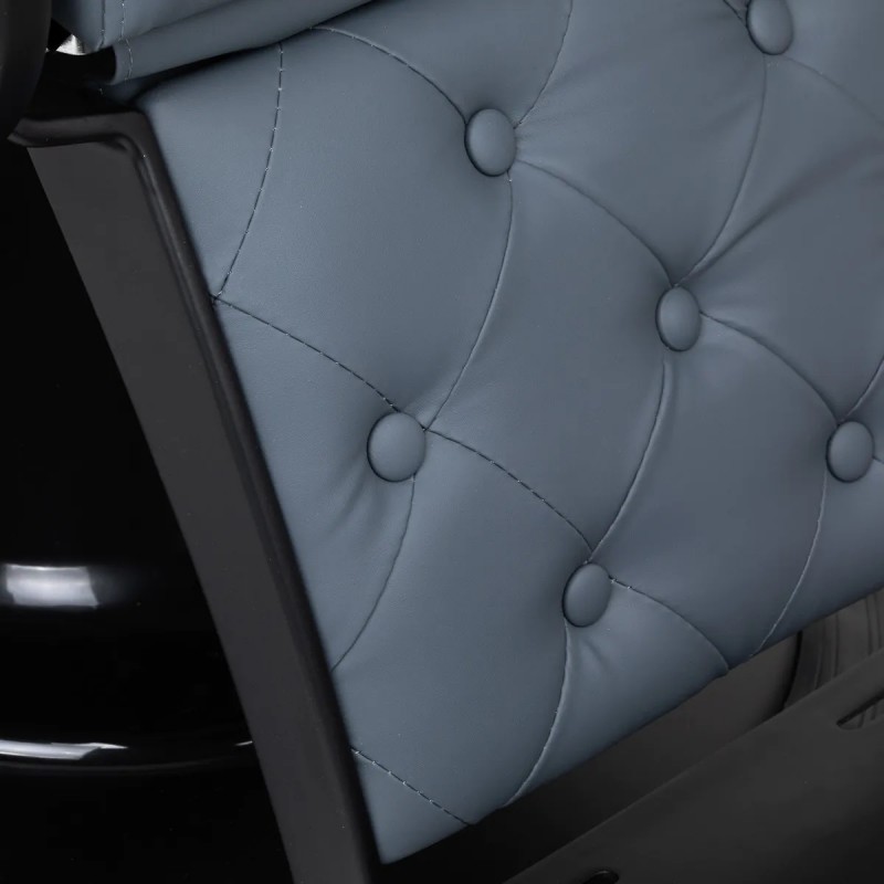 kappersstoel grafiet grijs met zwart frame kappersstoel grafiet grijs met zwart frame