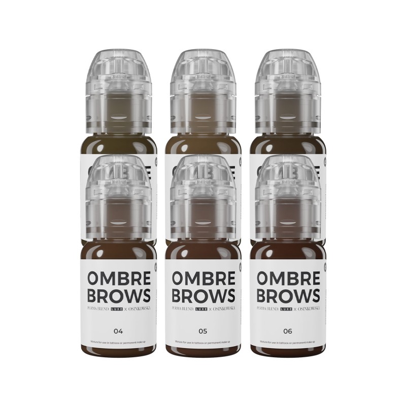 Perma Blend Luxe PMU Ink - Paulina Osinkowska Ombre Brows Set - 6x 15 ml Perma Blend Luxe PMU Ink - Paulina Osinkowska Ombre Brows Set - 6x 15 ml