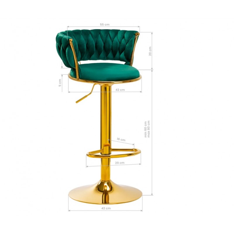 Beauty bar stoel groen Beauty bar stoel groen